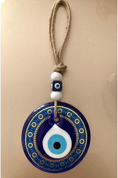 A A Company El Yapımı Altın Yaldızlı Nazar Boncuğu, Işlemeli El Yapımı Kapı Ve Duvar Süsü, Hediyelik Nazarlık