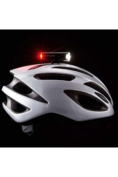 ROCKBROS Lampă de cască cu lumină albă și roșie, reîncărcabilă prin USB, 6 moduri de iluminare, neagră