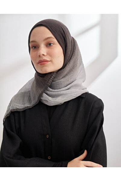 ARMANDA MÜSLİN BİYELİ DEGRADE ŞAL - SİYAH-GRİ