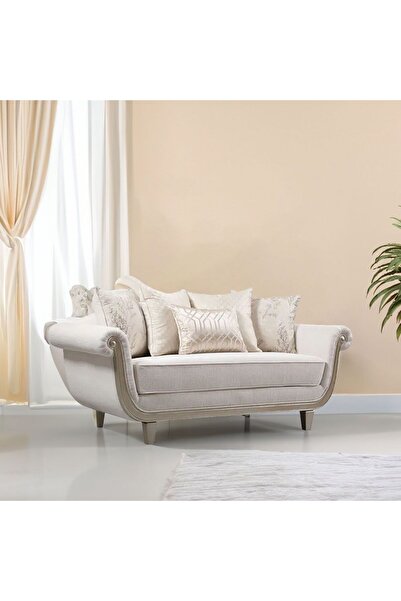 Danube Home Bunbury 2 Seater Fabric Sofa - Beige L192xW94xH91cm