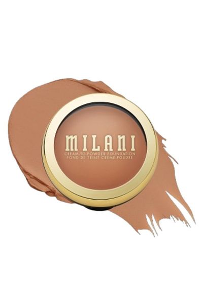 MILANI كريم أساس كونسيل + لمسة نهائية ناعمة مثالية من الكريم إلى البودرة 275 عنبري تغطية كاملة وخفيف الوزن