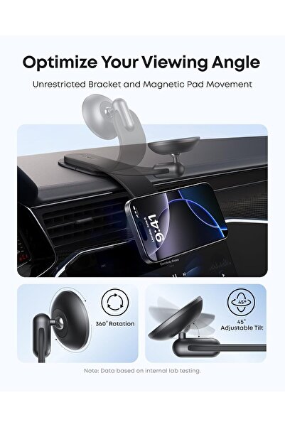 Generic Anker Magnetic Car Mount for iPhone 16/15, 360° Adjustable Car Phone Holder (Does Not Support Charg