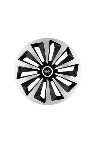 Autohelix MSA Set de 4 capace jante Fox Gri-Negru R16 pentru gama de mașini Mini Cooper