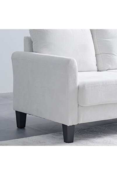 Danube Home Gamorah 2 Seater Fabric Sofa - Cream L136xW85xH94cm