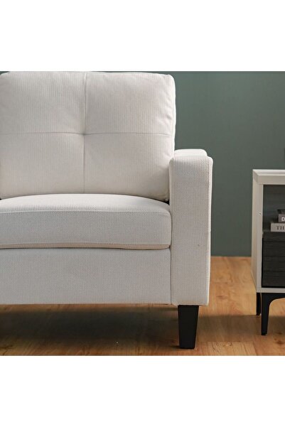 Danube Home Supreme 1 Seater Fabric Sofa - Cream L91xW80xH88cm