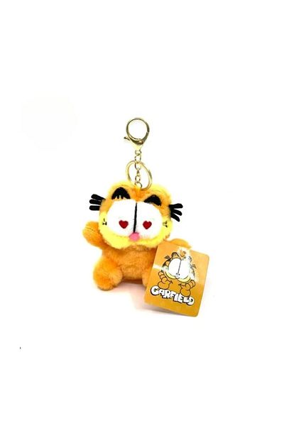 OEM Plush Toy, Garfield, keychain type, yellow, 12 cm