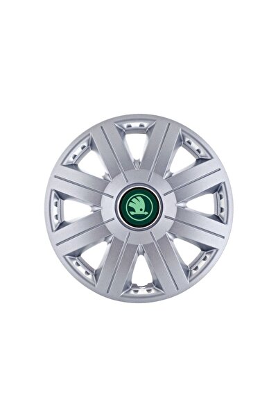 Autohelix MSA Set de 4 capace de jantă Autohelix MSA® potrivite pentru jante de 16 inch, pentru modelul Skoda Verde, gri Cosmos