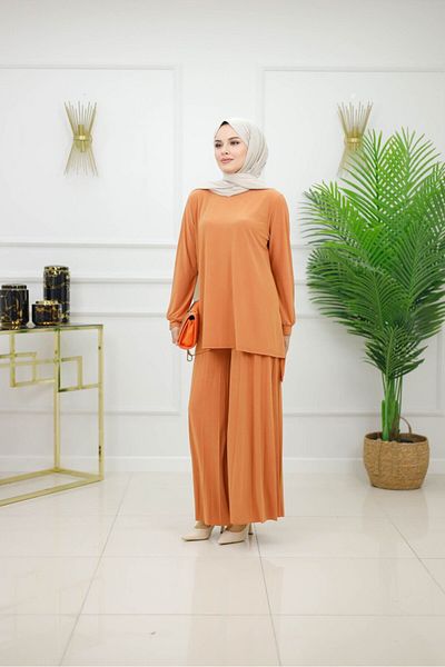 VALENS BOUTİQUE Γυναικείο Σετ Hijab 2 τεμαχίων Παντελόνι & Σετ τουνίκ