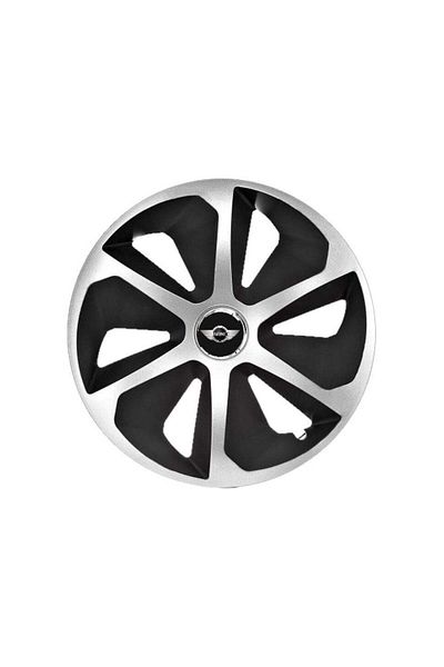 Autohelix MSA Set de 4 capace de jantă Roco Gri-Negru R14 pentru gama de mașini Mini Cooper