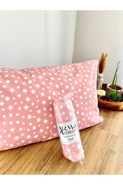 Arma Concept Single Ranforce Fabric Star Pattern Fitted Elastic Sheet & 1 Pillow Case
