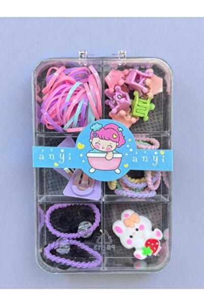 MUTENA Agrafe pentru copii pentru fetiță, în cutie, asortate - Agrafe colorat...