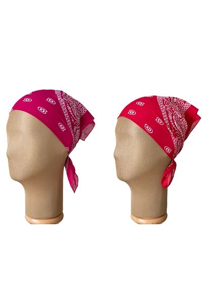 Rupen Kraft 100% Cotton Classic Pattern Unisex 2-Piece Bandana Set Colorful Bandana Ethnic Patterned a Quality Bandana