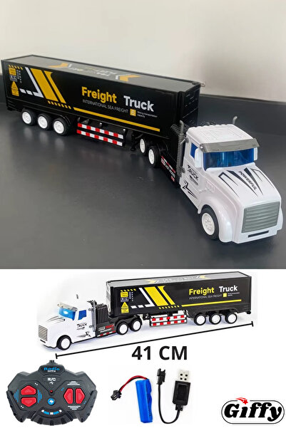 giffy Oyuncak Uzaktan Kumandalı Kapalı Kasalı Tır 41 Cm Full Fonksiyon Kasası Ayrılabilir Açılır Kapılı Rc