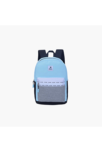 Pause Colourblock School Backpack with Adjustable Shoulder Straps - 12x21 cms