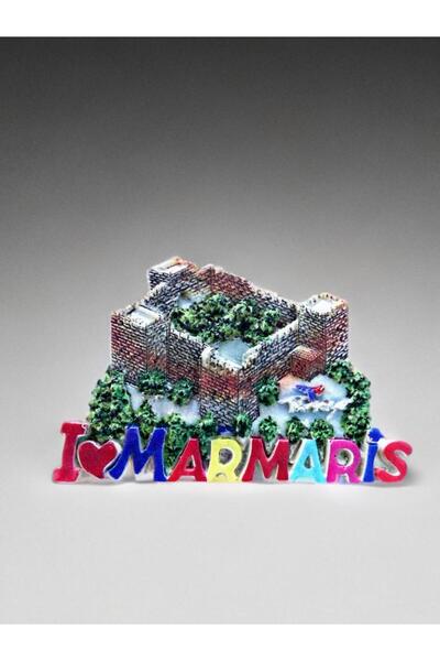 Mundy MARMARİS Temalı Kabartmalı Polyester Magnet 8,5cm x 5,5cm