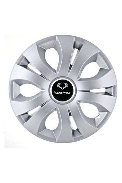 Autohelix MSA Set de 4 capace pentru roți, potrivite pentru jante R14, compatibile cu SsangYoung, model cromat superior
