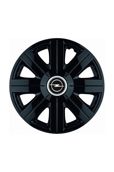 Autohelix MSA Set de 4 capace pentru roți, compatibile cu jante R14, pentru Opel, model Cosmos Black