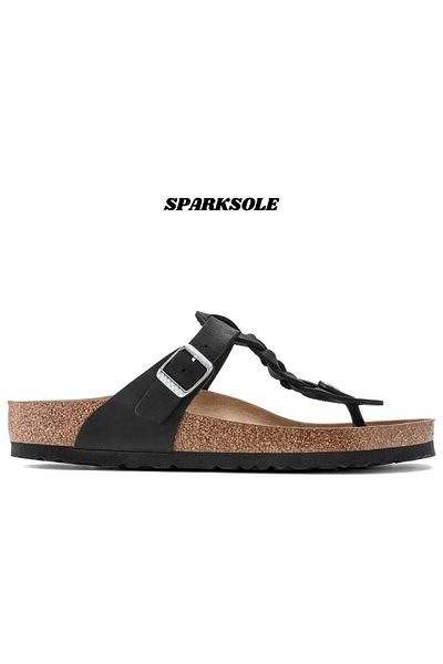 Birkenstock Gizeh Braided Black 1021349 Women's Slippers -Sparksole