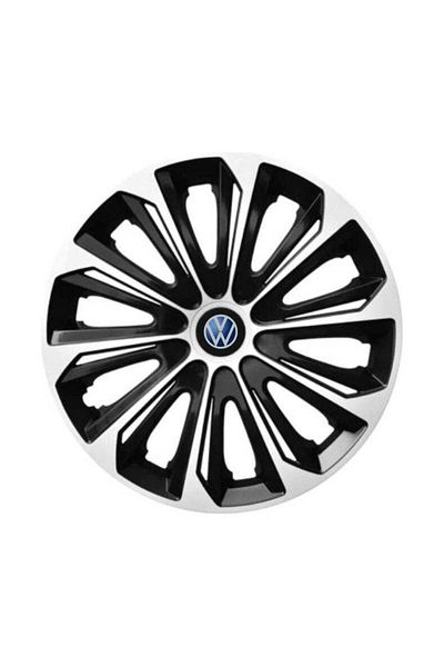 Autohelix MSA Set de 4 capace pentru roți, argintii extra rezistente R14, pentru gama de mașini VW