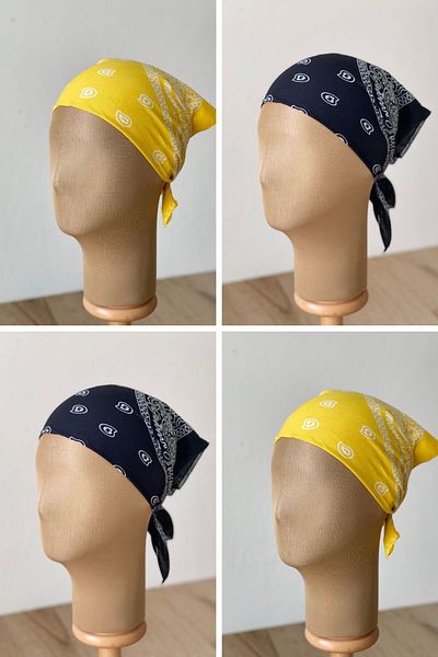 Rupen Kraft 100% Cotton Classic Pattern Unisex 4-Piece Bandana Set Colorful Bandana Ethnic Patterned a Quality Bandana