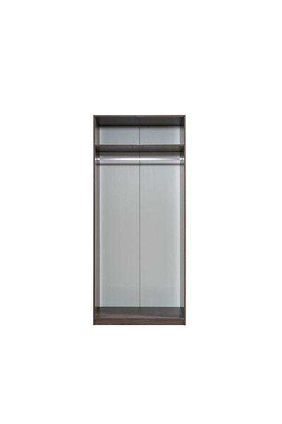 Danube Home Infinity 2 Door Wardrobe with Hanger - Dark Walnut L100xW59xH230cm