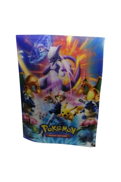 OEM Album Pokemon 3D, pentru 216 cartonase, albastru, 30 cm x 23 cm