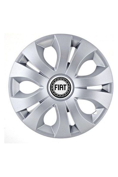Autohelix MSA Set de 4 capace pentru roți, potrivite pentru jante R14, compatibile cu Fiat, model cromat superior