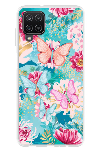 TechTree Galaxy A22 - M22 - M32 Compatible Butterflies and Flowers Transparen...
