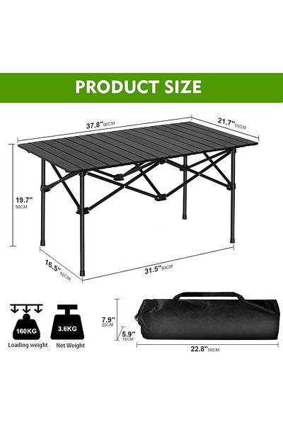 Outdoor Pro Masă De Camping Pliabilă Aluminiu 95 X 55 X 50 Cm