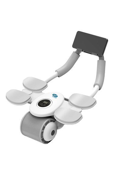 METATRON mT Aparat Fitness tip Roata pentru Abdomen cu 2 Role cu Revenire Automata si Covoras pentru genunchi