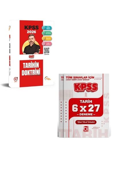 Doktrin Yayınları Doktrin 2026 KPSS Tarih Soru Bankası ve 6x27 Deneme (2 Kitap)