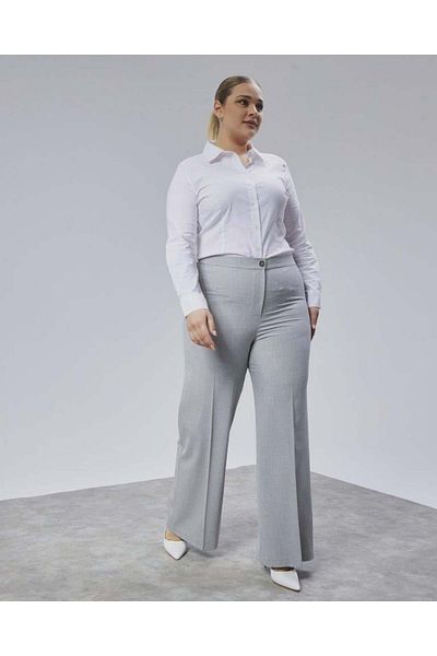 modamtn Poly Viscose Full Lycra Elastic Waist Oversize Trousers