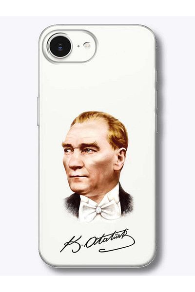 frondcase حافظة هاتف شفافة بتوقيع أتاتورك لهاتف iPhone 16e