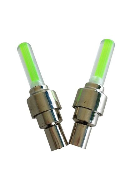 Carsons Set de lumini LED pentru bicicletă, mașină, motocicletă, verde, capac cromat
