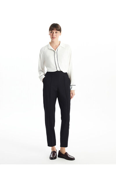LC Waikiki Artı-Store Standard Fit Women's Trousers, Made of Polyviscon Fabri...