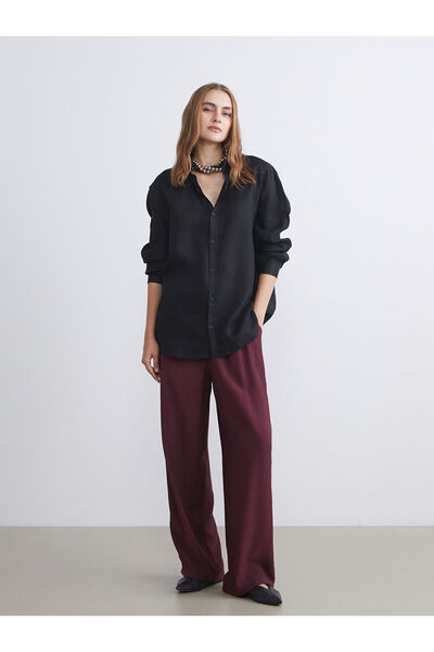 LC Waikiki Wide Leg Women's Trousers with Elastic Waist