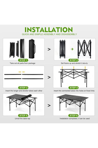 Outdoor Pro Folding Camping Table Aluminum 95 X 55 X 50 Cm