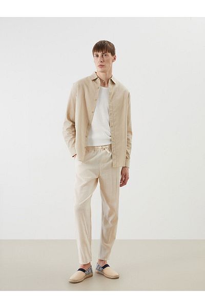 LC Waikiki Ανδρικό παντελόνι Comfortable Fit Linen Look