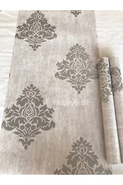 halleywall 70-1 Gümüş Desenli Duvar Kağıdı
