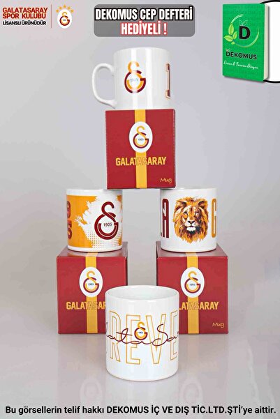 Galatasaray "DEKOMUS CEP DEFTERİ HEDİYELİ" YENİ SEZON TEKLİ LİSANSLI KUPA