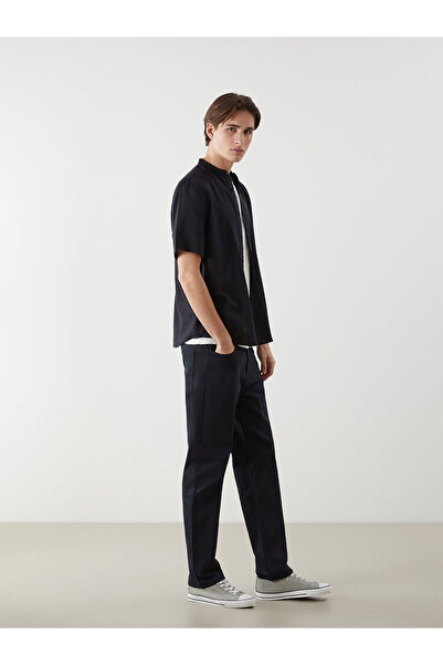 LC Waikiki Ανδρικό παντελόνι Navy Blue Standard Fit Gabardine