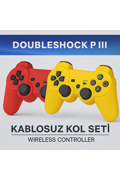 Voltico Kablosuz PS3 Renkli Tasarım Oyun Kolu 2’li Set – Titreşimli, Ergonomi...