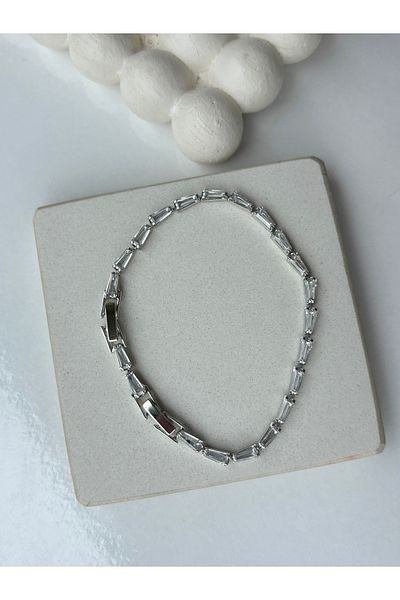 Ressia White Trapezoidal Stone Extended Bracelet