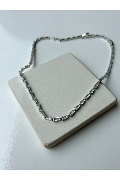 Ressia White Trapezoidal Stone Extended Necklace