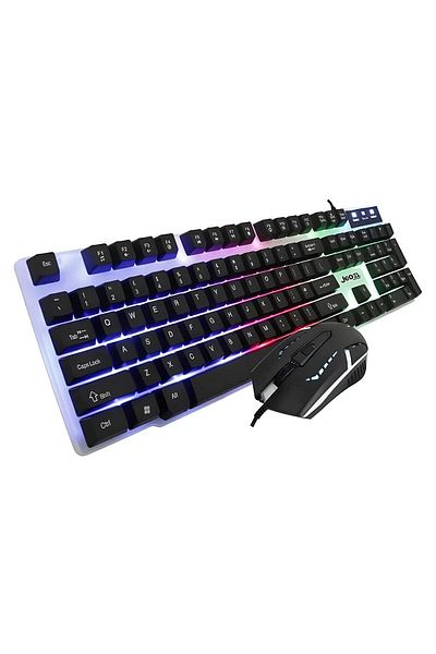 JEDEL-GAMING GK112 Gaming Keyboard and Mouse Combo with RGB Lighting