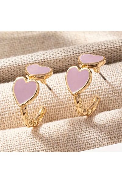 Accessories Hei Lilac Color Heart Ring Appearance Daily Use Dangle Women's Earrings