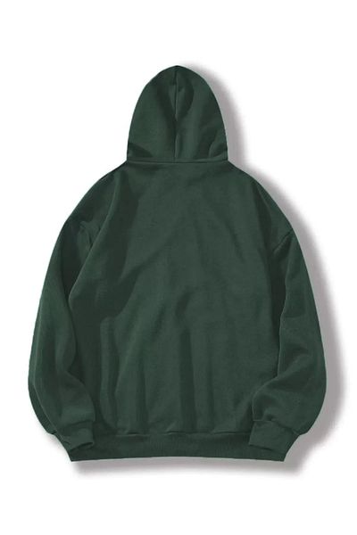 SuQ Men's Plain Hooded Sweat - Dark Green