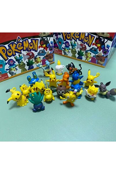 OEM Set of 24 Pokemon sachets, with figurine and surprise cards, multicolor, 7 cm
