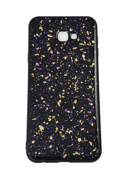 OEM Θήκη συμβατή με Samsung J4 Plus, Θήκη από ρητίνη με γκλίτερ, φύλλα, Μωβ, ...