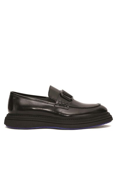 LUCIANO BELLINI C22805 Men's Loafer Shoes - Black Patent Leather